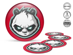 Domed Stickers Premium Cosmic Drift Vector